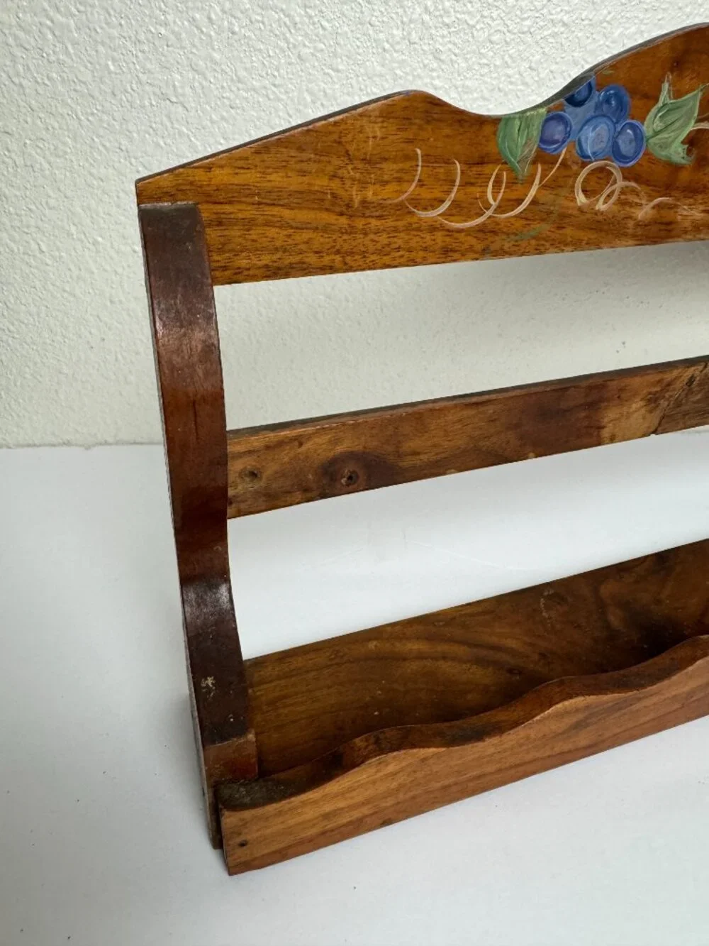 Vintage Wooden Shelf Spice Rack Display Shabby Chic Farmhouse Cottagecore
